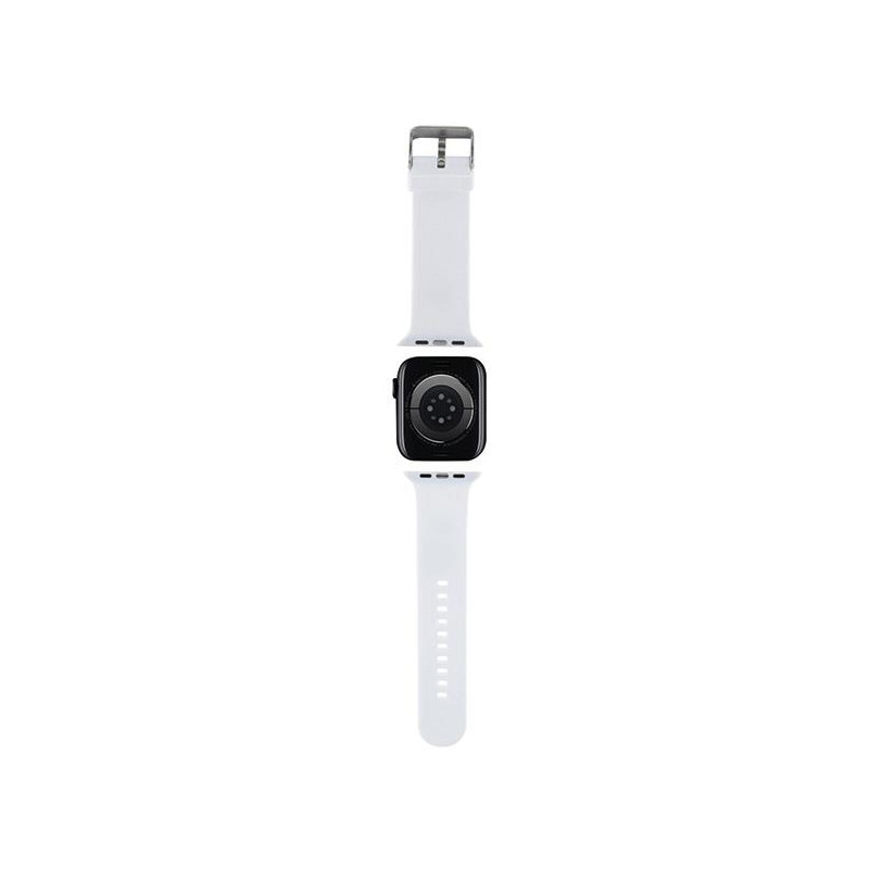 Pasek Karl Lagerfeld 3D Rubber Karl&Choupette Heads na Apple Watch 38/ 40/ 41mm - biały