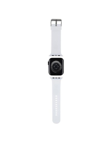 Pasek Karl Lagerfeld 3D Rubber Karl&Choupette Heads na Apple Watch 38/ 40/ 41mm - biały Pasek Karl Lagerfeld 3D Rubber Karl&Choupette Heads na Apple Watch 38/ 40/ 41mm - biały