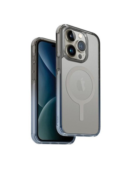 Etui UNIQ Combat Duo Magclick Charging do iPhone 15 Pro Max - niebiesko-szare Etui UNIQ Combat Duo Magclick Charging do iPhone 15 Pro Max - niebiesko-szare