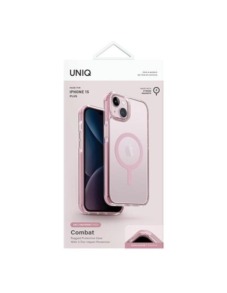 Etui UNIQ Combat Magclick Charging na iPhone 15 Plus / 14 Plus - różowe Etui UNIQ Combat Magclick Charging na iPhone 15 Plus / 14 Plus - różowe