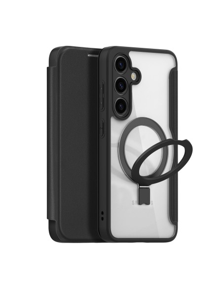 Etui Dux Ducis Skin X Pro z magnetycznym ringiem / podstawką do Samsung S24 - czarne Etui Dux Ducis Skin X Pro z magnetycznym ringiem / podstawką do Samsung S24 - czarne