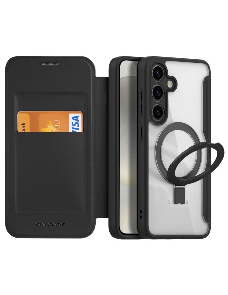 Etui Dux Ducis Skin X Pro z magnetycznym ringiem / podstawką do Samsung S24 - czarne Etui Dux Ducis Skin X Pro z magnetycznym ringiem / podstawką do Samsung S24 - czarne