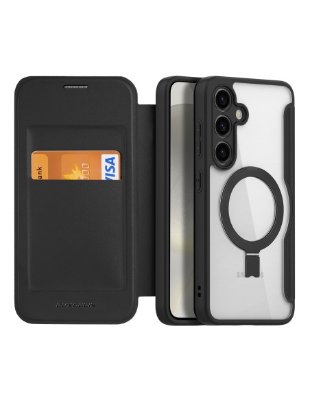 Etui Dux Ducis Skin X Pro z magnetycznym ringiem / podstawką do Samsung S24 - czarne Etui Dux Ducis Skin X Pro z magnetycznym ringiem / podstawką do Samsung S24 - czarne