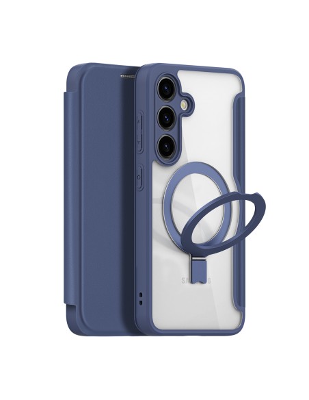 Etui Dux Ducis Skin X Pro z magnetycznym ringiem / podstawką do Samsung S24 - niebieskie