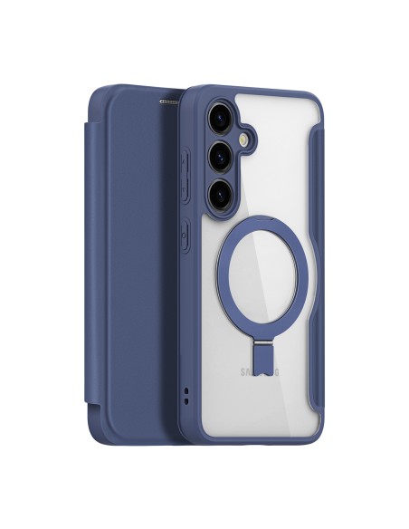Etui Dux Ducis Skin X Pro z magnetycznym ringiem / podstawką do Samsung S24 - niebieskie
