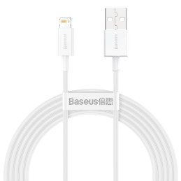 Superior kabelis USB kabelis iPhone Lightning 2.4A 2m Baltas