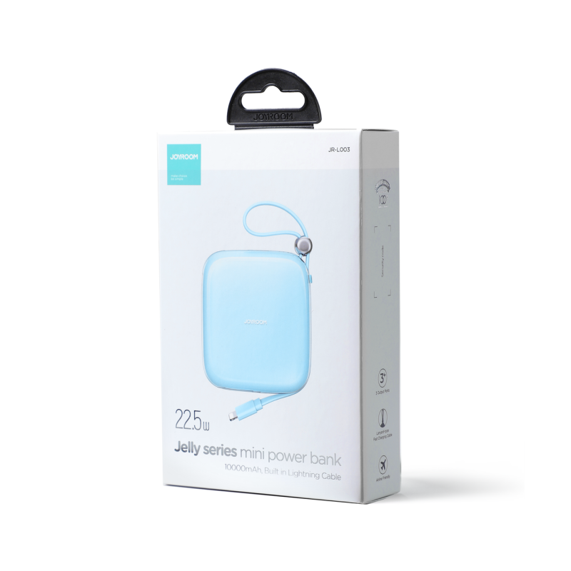 Powerbank 10000mAh Jelly Series 22,5W laidas iPhone Lightning blue