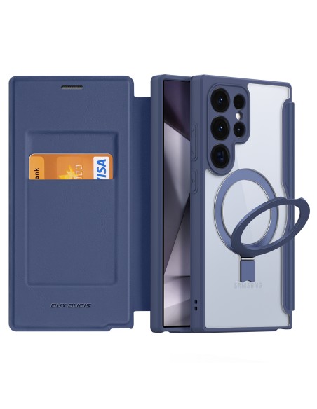 Etui Dux Ducis Skin X Pro z magnetycznym ringiem / podstawką do Samsung S24 Ultra - niebieskie Etui Dux Ducis Skin X Pro z magnetycznym ringiem / podstawką do Samsung S24 Ultra - niebieskie