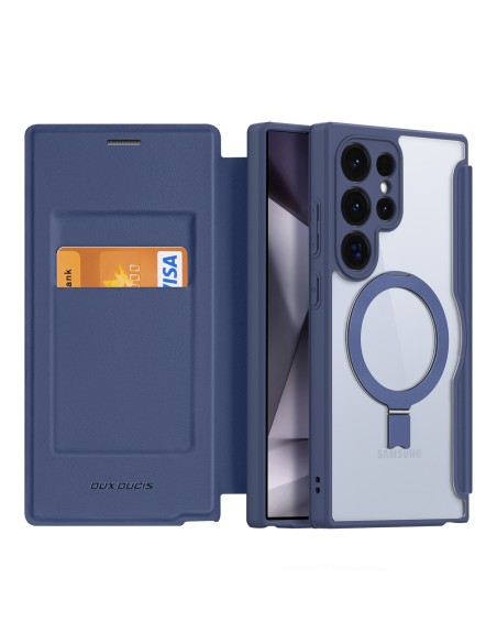 Etui Dux Ducis Skin X Pro z magnetycznym ringiem / podstawką do Samsung S24 Ultra - niebieskie Etui Dux Ducis Skin X Pro z magnetycznym ringiem / podstawką do Samsung S24 Ultra - niebieskie