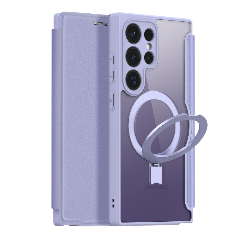Etui Dux Ducis Skin X Pro z klapką i magnetycznym ringiem na Samsung S24 Ultra - fioletowe Etui Dux Ducis Skin X Pro z klapką i magnetycznym ringiem na Samsung S24 Ultra - fioletowe