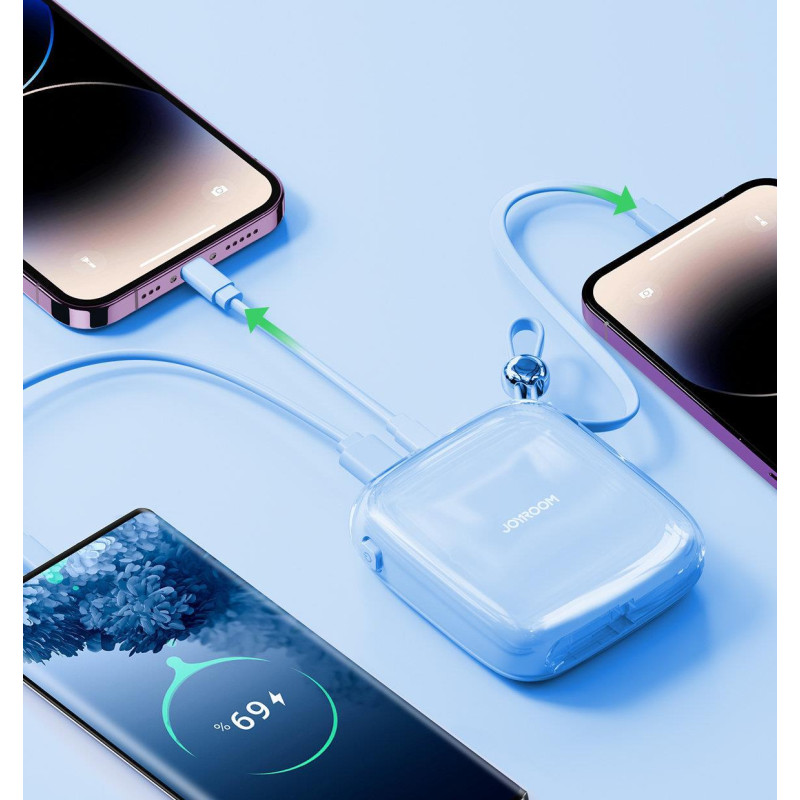 Powerbank 10000mAh Jelly Series 22,5W laidas iPhone Lightning blue