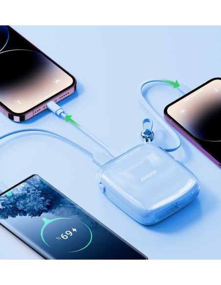 Powerbank 10000mAh Jelly Series 22,5W laidas iPhone Lightning blue Powerbank 10000mAh Jelly Series 22,5W laidas iPhone Lightning blue