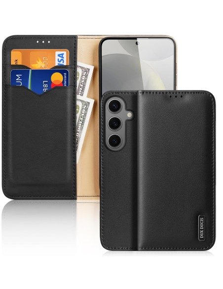 Etui Dux Ducis Hivo z klapką i blokadą RFID do Samsung Galaxy S24 - czarne Etui Dux Ducis Hivo z klapką i blokadą RFID do Samsung Galaxy S24 - czarne