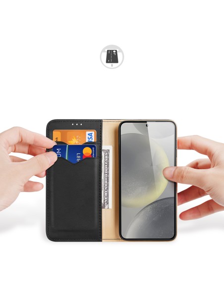Etui Dux Ducis Hivo z klapką i blokadą RFID do Samsung Galaxy S24 - czarne Etui Dux Ducis Hivo z klapką i blokadą RFID do Samsung Galaxy S24 - czarne