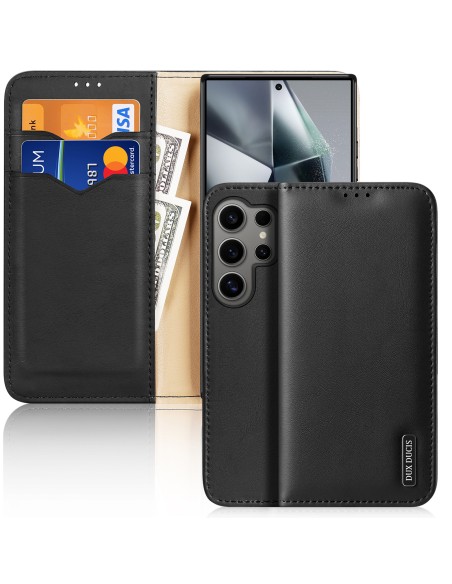 Etui Dux Ducis Hivo z klapką i blokadą RFID do Samsung Galaxy S24 Ultra - czarne Etui Dux Ducis Hivo z klapką i blokadą RFID do Samsung Galaxy S24 Ultra - czarne