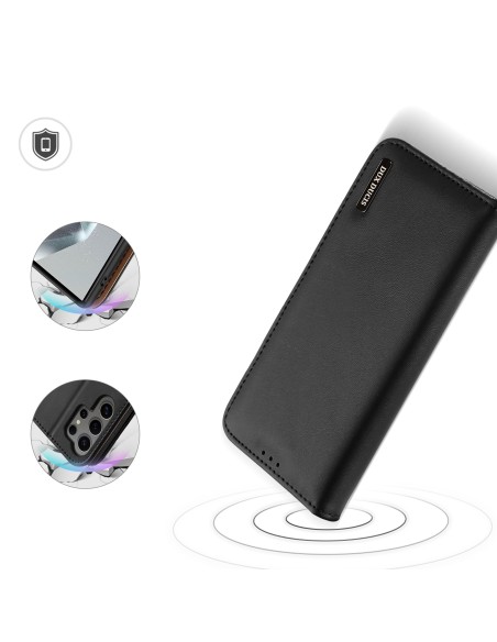 Etui Dux Ducis Hivo z klapką i blokadą RFID do Samsung Galaxy S24 Ultra - czarne Etui Dux Ducis Hivo z klapką i blokadą RFID do Samsung Galaxy S24 Ultra - czarne