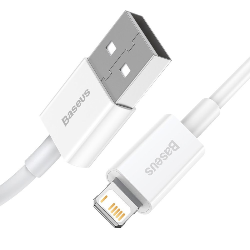 Superior kabelis USB kabelis iPhone Lightning 2.4A 2m Baltas
