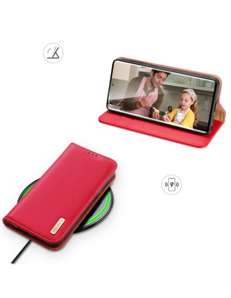 Etui Dux Ducis Hivo z klapką i blokadą RFID do Samsung Galaxy S24 Ultra - czerwone Etui Dux Ducis Hivo z klapką i blokadą RFID do Samsung Galaxy S24 Ultra - czerwone
