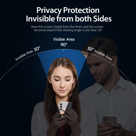 Szkło prywatyzujące Dux Ducis Glass Privacy na Samsung S24 - z czarną ramką Szkło prywatyzujące Dux Ducis Glass Privacy na Samsung S24 - z czarną ramką