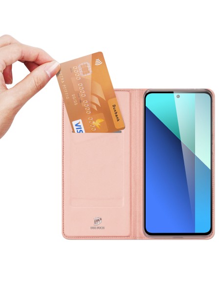 Etui z klapką Dux Ducis Skin Pro do Xiaomi Redmi Note 13 4G - różowe Etui z klapką Dux Ducis Skin Pro do Xiaomi Redmi Note 13 4G - różowe