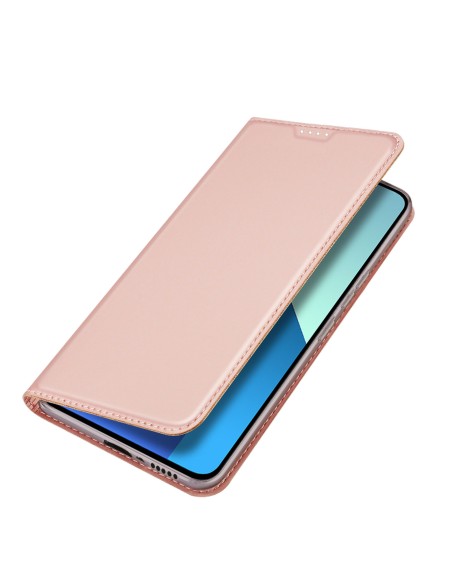 Etui z klapką Dux Ducis Skin Pro do Xiaomi Redmi Note 13 4G - różowe Etui z klapką Dux Ducis Skin Pro do Xiaomi Redmi Note 13 4G - różowe