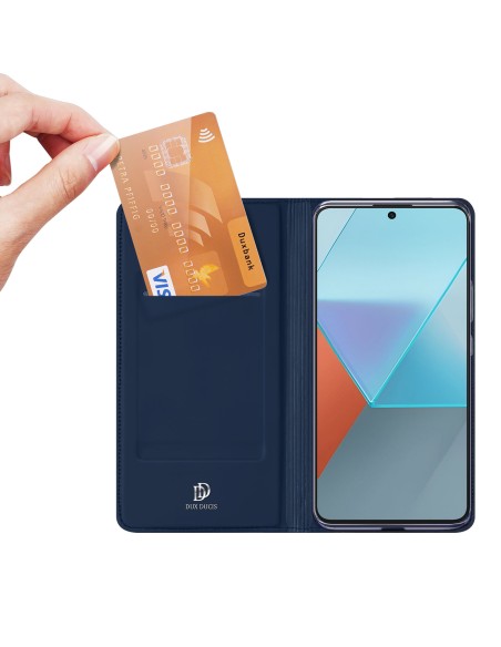 Etui Dux Ducis Skin Pro z klapką i miejscem na kartę na Xiaomi Redmi Note 13 Pro 5G - niebieskie