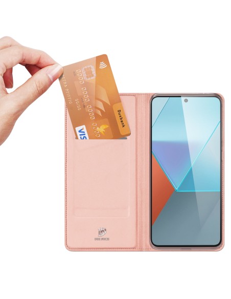 Etui Dux Ducis Skin Pro z klapką i miejscem na kartę na Xiaomi Redmi Note 13 Pro 5G - różowe Etui Dux Ducis Skin Pro z klapką i miejscem na kartę na Xiaomi Redmi Note 13 Pro 5G - różowe