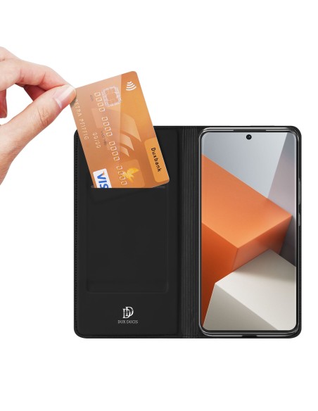 Etui Dux Ducis Skin Pro z klapką i miejscem na kartę na Xiaomi Redmi Note 13 Pro+ 5G - czarne Etui Dux Ducis Skin Pro z klapką i miejscem na kartę na Xiaomi Redmi Note 13 Pro+ 5G - czarne