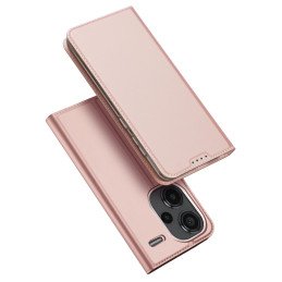 Etui Dux Ducis Skin Pro z klapką i miejscem na kartę na Xiaomi Redmi Note 13 Pro+ 5G - różowe