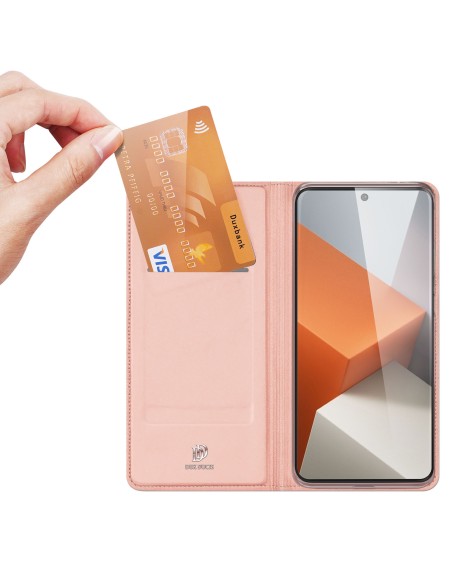 Etui Dux Ducis Skin Pro z klapką i miejscem na kartę na Xiaomi Redmi Note 13 Pro+ 5G - różowe Etui Dux Ducis Skin Pro z klapką i miejscem na kartę na Xiaomi Redmi Note 13 Pro+ 5G - różowe