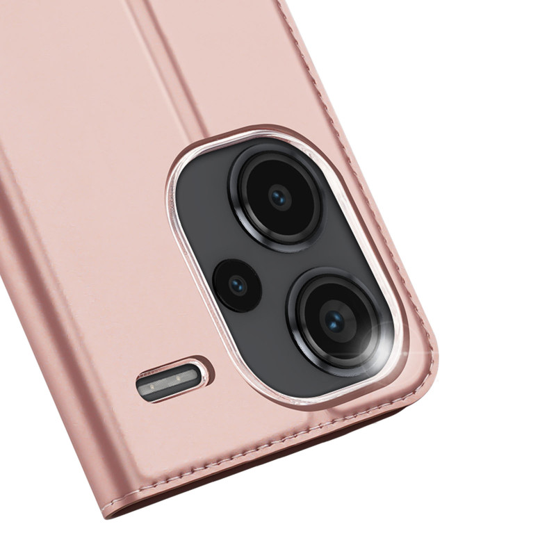 Etui Dux Ducis Skin Pro z klapką i miejscem na kartę na Xiaomi Redmi Note 13 Pro+ 5G - różowe