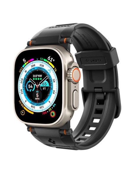 Pasek Spigen Rugged Band na Apple Watch 4/ 5/ 6/ 7/ 8/ 9/ SE/ Ultra 1/ 2 (42/ 44/ 45/ 49mm) - czarny mat