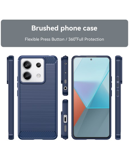 Etui Carbon Case do Xiaomi Redmi Note 13 Pro+ - niebieskie Etui Carbon Case do Xiaomi Redmi Note 13 Pro+ - niebieskie