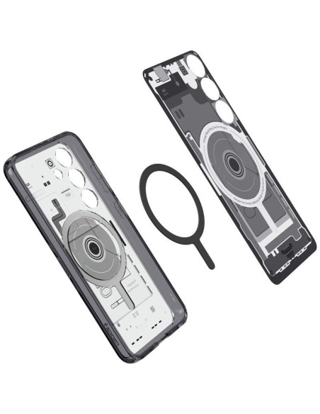 Etui Spigen Ultra Hybrid OneTap Ring z MagSafe na Samsung Galaxy S24 - przezroczyste (wzór Zero One) Etui Spigen Ultra Hybrid OneTap Ring z MagSafe na Samsung Galaxy S24 - przezroczyste (wzór Zero One)