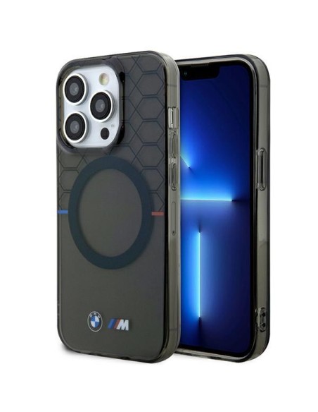 Etui BMW Pattern MagSafe na iPhone 13 Pro / 13 - szare