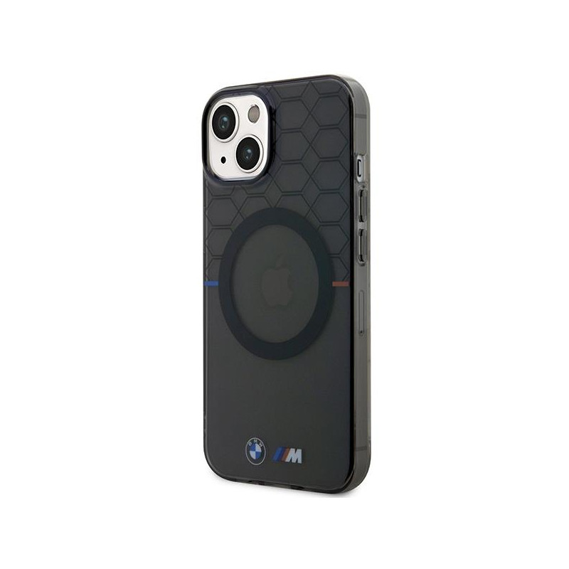 Etui BMW Pattern MagSafe na iPhone 13 / 14 / 15 - szare