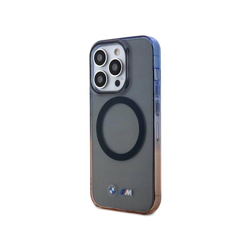 Etui BMW Gradient Bumper MagSafe na iPhone 15 Pro - szare