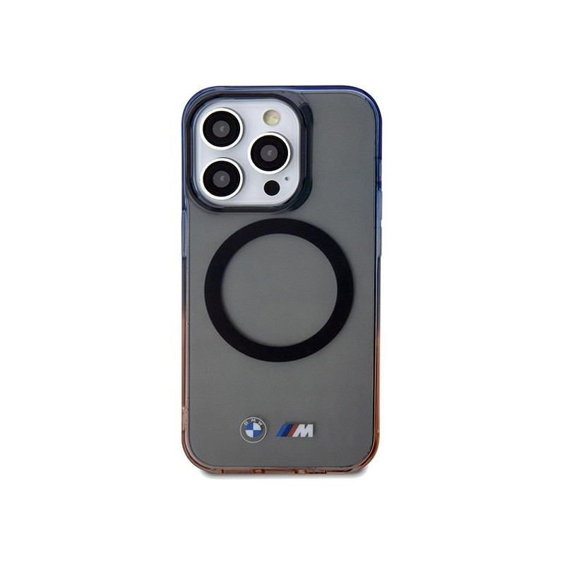 Etui BMW Gradient Bumper MagSafe na iPhone 15 Pro - szare