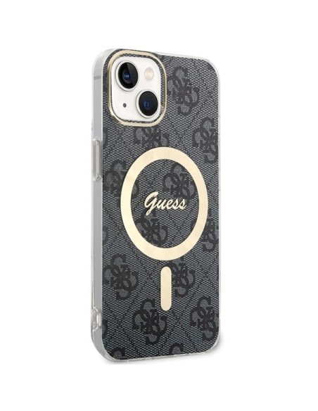 Etui Guess 4G MagSafe na iPhone 15 Plus / 14 Plus - czarne Etui Guess 4G MagSafe na iPhone 15 Plus / 14 Plus - czarne