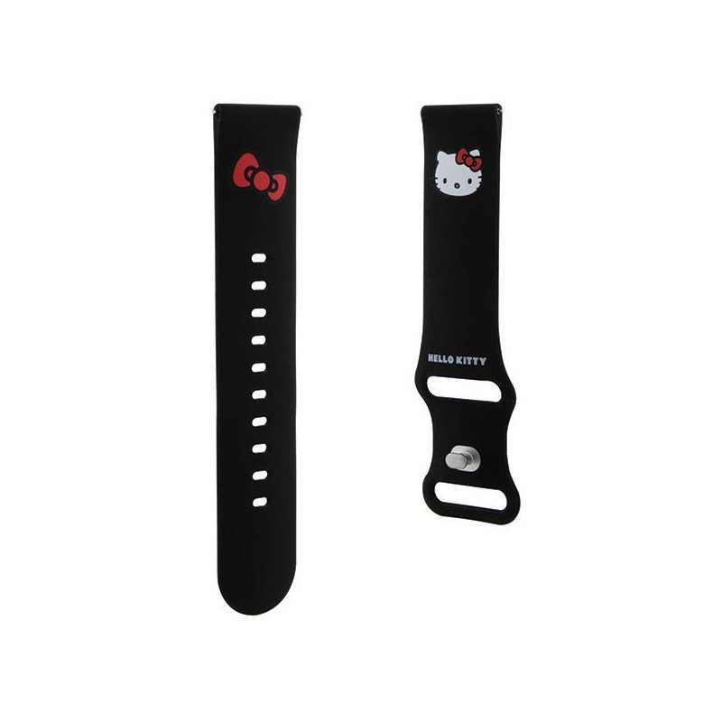 Pasek Hello Kitty Silicone Kitty Head uniwersalny 22mm - czarny