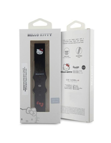 Pasek Hello Kitty Silicone Kitty Head uniwersalny 22mm - czarny Pasek Hello Kitty Silicone Kitty Head uniwersalny 22mm - czarny