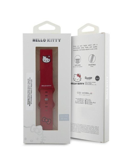 Pasek Hello Kitty Silicone Kitty Head uniwersalny 22mm - czerwony Pasek Hello Kitty Silicone Kitty Head uniwersalny 22mm - czerwony