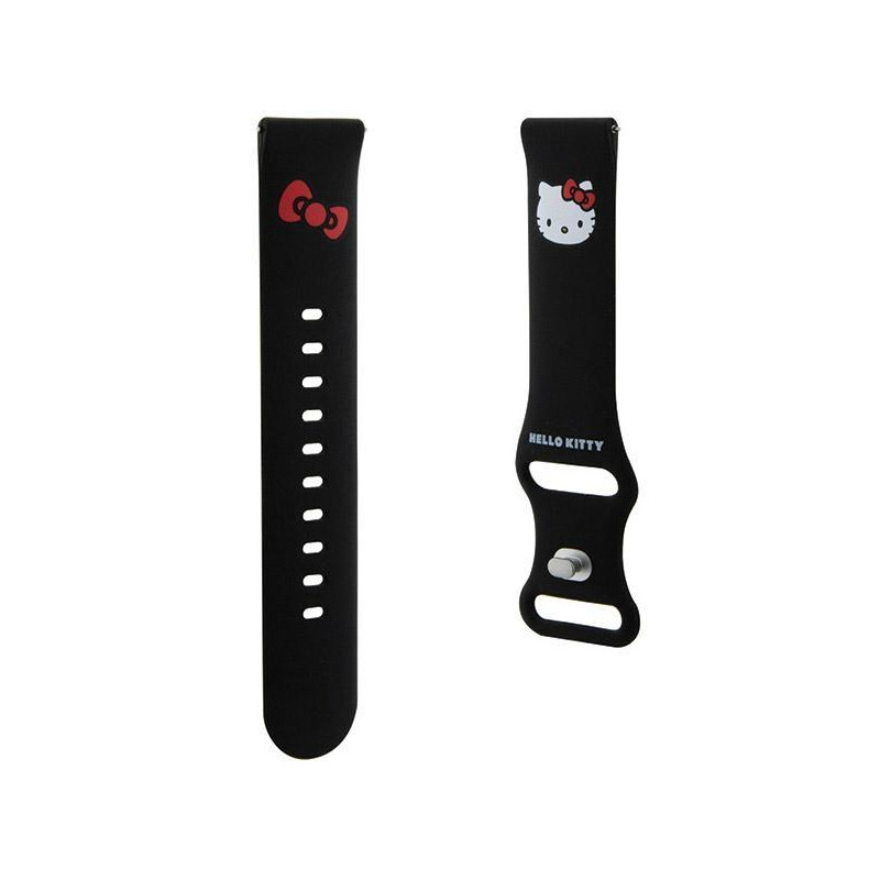 Pasek Hello Kitty Silicone Kitty Head uniwersalny 20mm - czarny