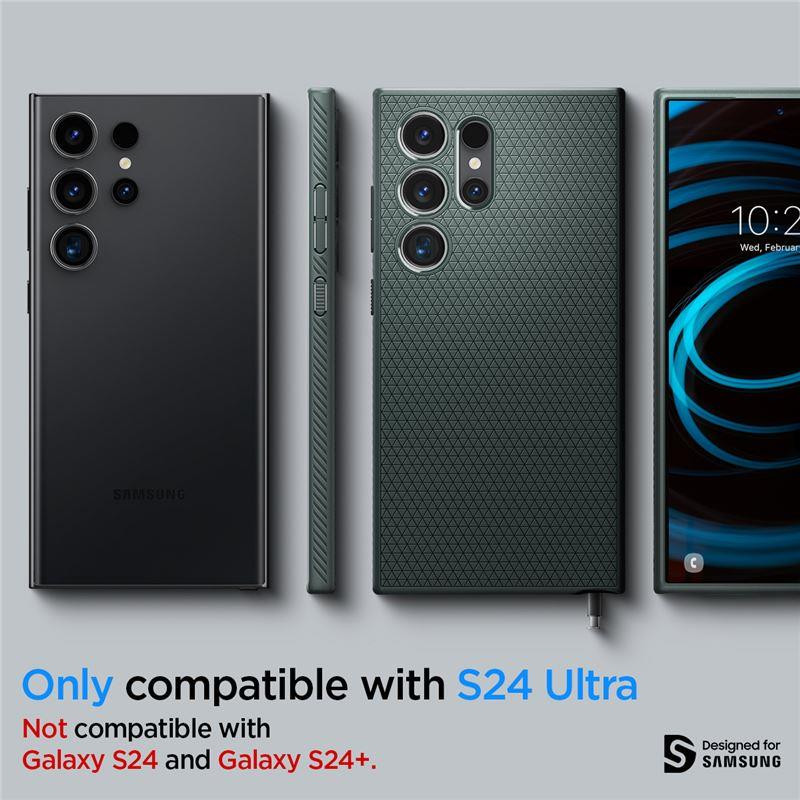 Etui Spigen Liquid Air na Samsung Galaxy S24 Ultra - ciemnozielone