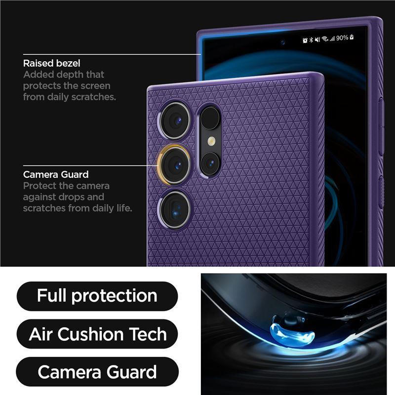 Etui Spigen Liquid Air na Samsung Galaxy S24 Ultra - fioletowe