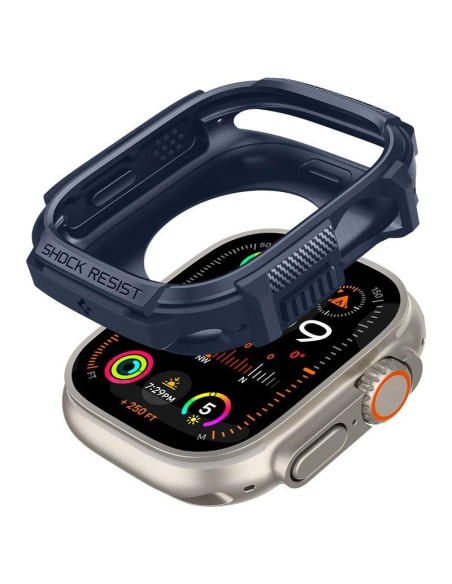 Etui Spigen Rugged Armor na Apple Watch Ultra 1 / 2 (49 mm) - granatowe Etui Spigen Rugged Armor na Apple Watch Ultra 1 / 2 (49 mm) - granatowe