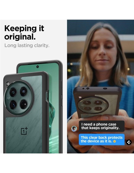 Etui Spigen Ultra Hybrid na OnePlus 12 - czarny mat Etui Spigen Ultra Hybrid na OnePlus 12 - czarny mat
