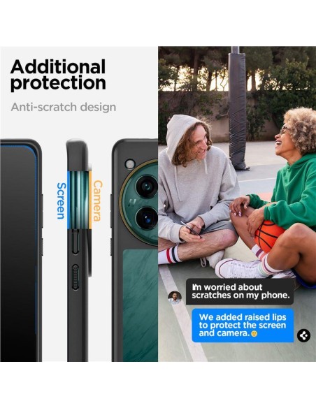 Etui Spigen Ultra Hybrid na OnePlus 12 - czarny mat Etui Spigen Ultra Hybrid na OnePlus 12 - czarny mat