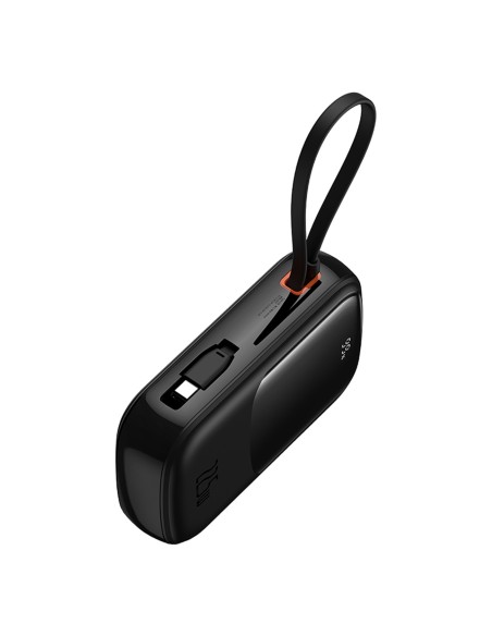 Powerbank Baseus Qpow Pro+ 20000mAh 22.5W z wbudowanym kablem USB-C i wyświetlaczem - czarny