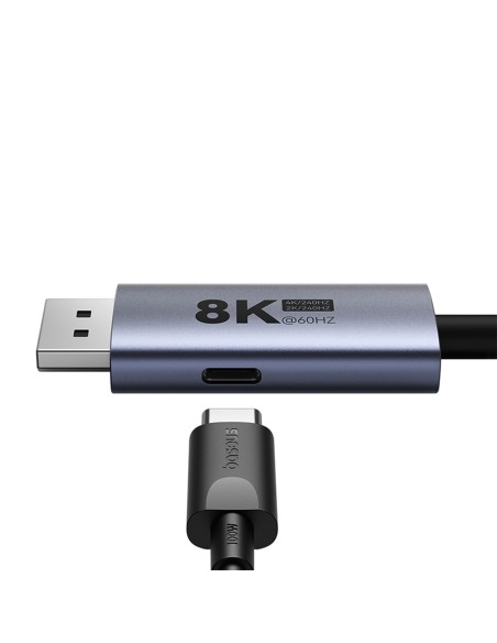 Kabel Baseus High Definition Series BS-OH139 USB-C / DP 8K PD 100W 1.5m - czarny Kabel Baseus High Definition Series BS-OH139 USB-C / DP 8K PD 100W 1.5m - czarny